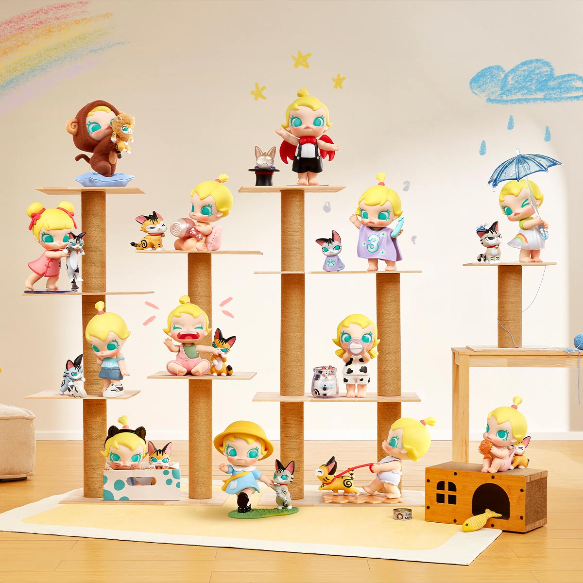 Baby Molly & Baby Tabby Series Blind Box Figures Art Toy - SINGLE BOX (1PC only)